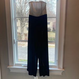 White and black jumpsuit